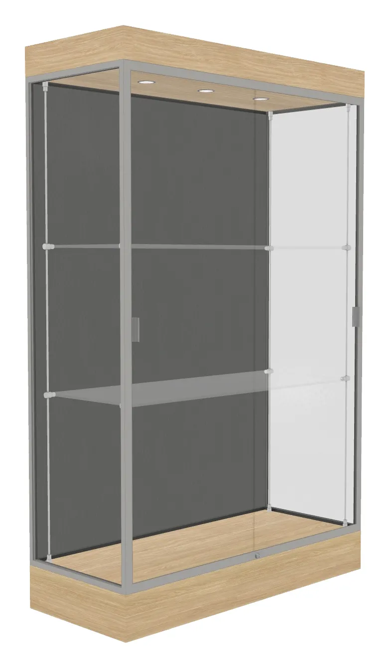small large display case with led lighting 48 x 76 29