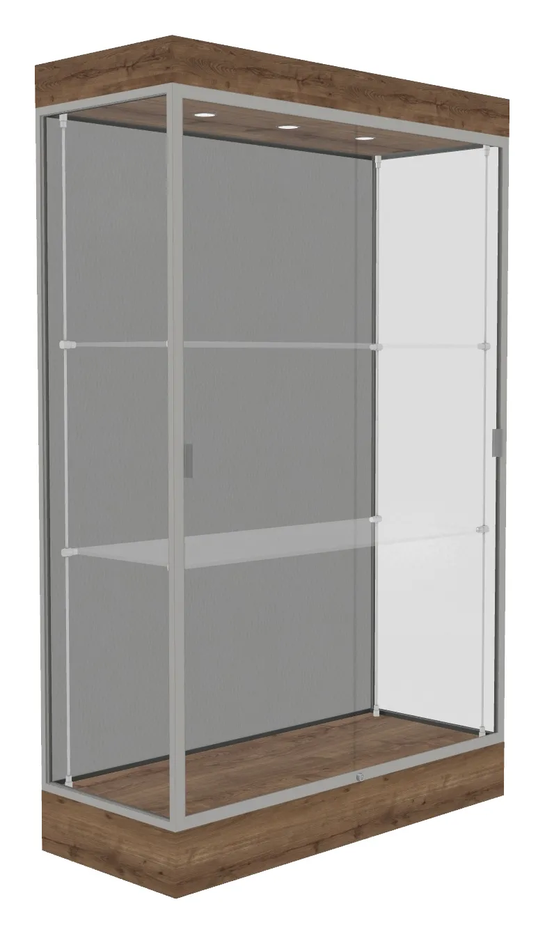 small large display case with led lighting 48 x 76 26