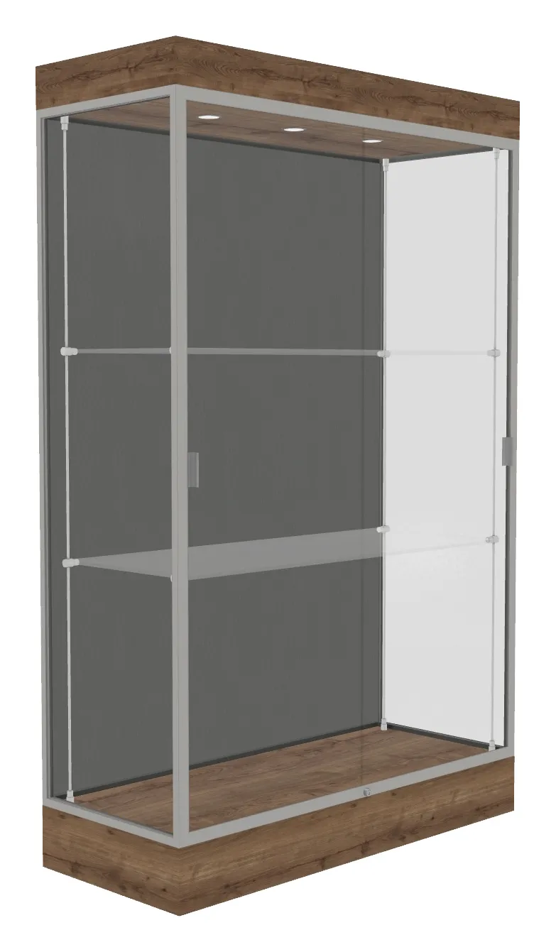 small large display case with led lighting 48 x 76 33