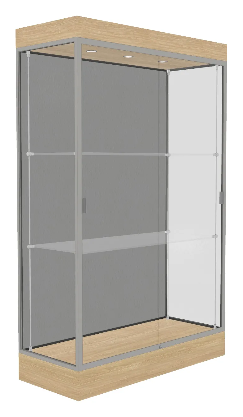 small large display case with led lighting 48 x 76 22
