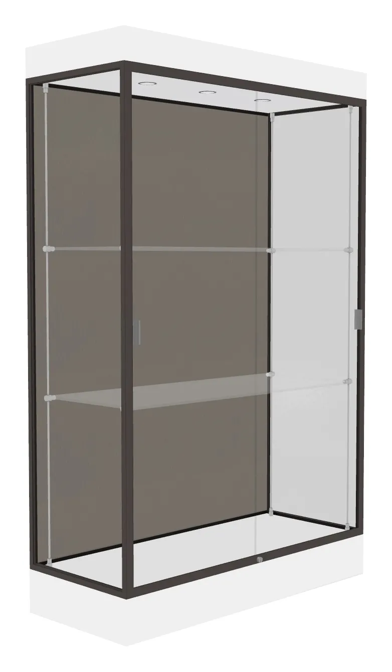 small trophy display case with led lighting 48 x 76 20