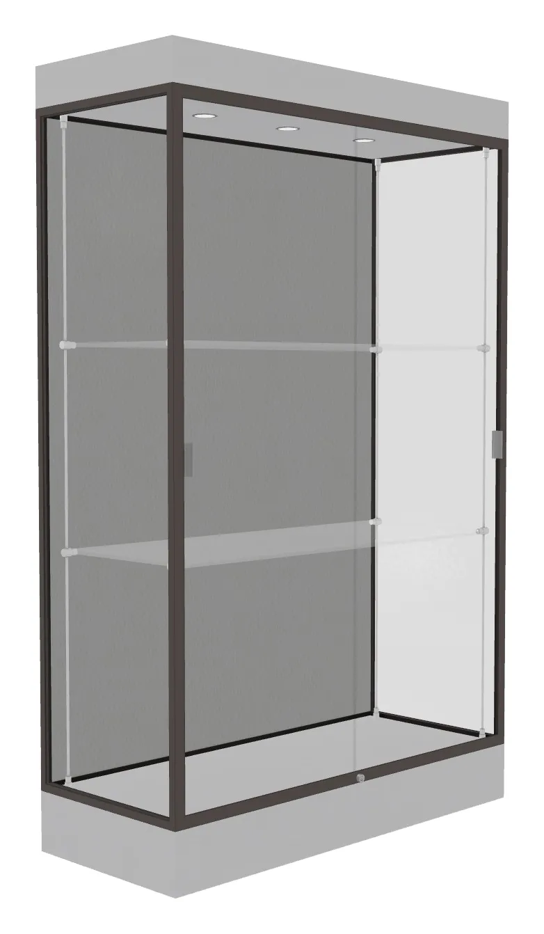 small trophy display case with led lighting 48 x 76 25