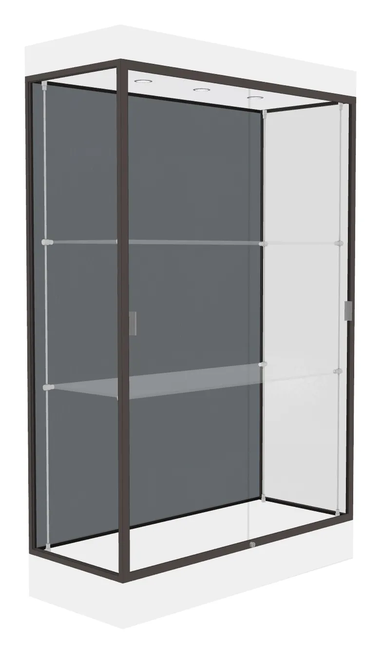 small trophy display case with led lighting 48 x 76 13