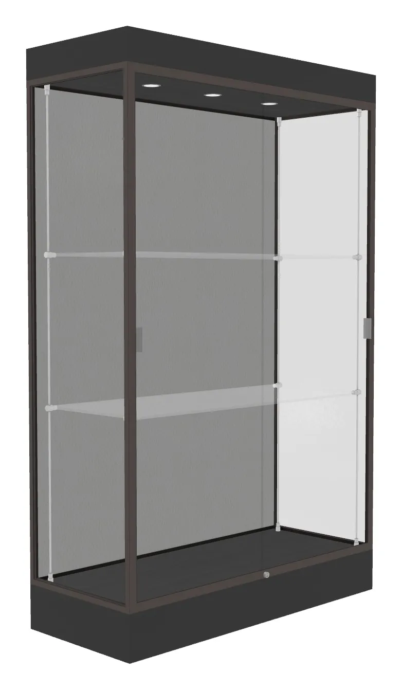 small trophy display case with led lighting 48 x 76 23