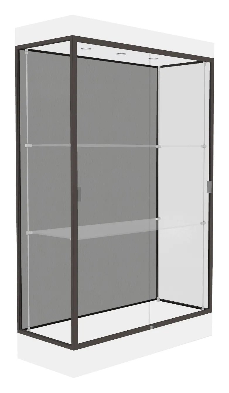 small trophy display case with led lighting 48 x 76 27