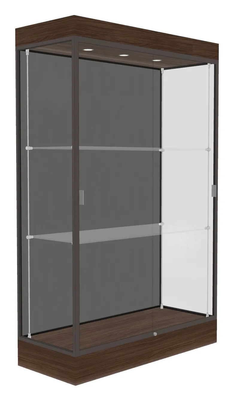 small trophy display case with led lighting 48 x 76 35