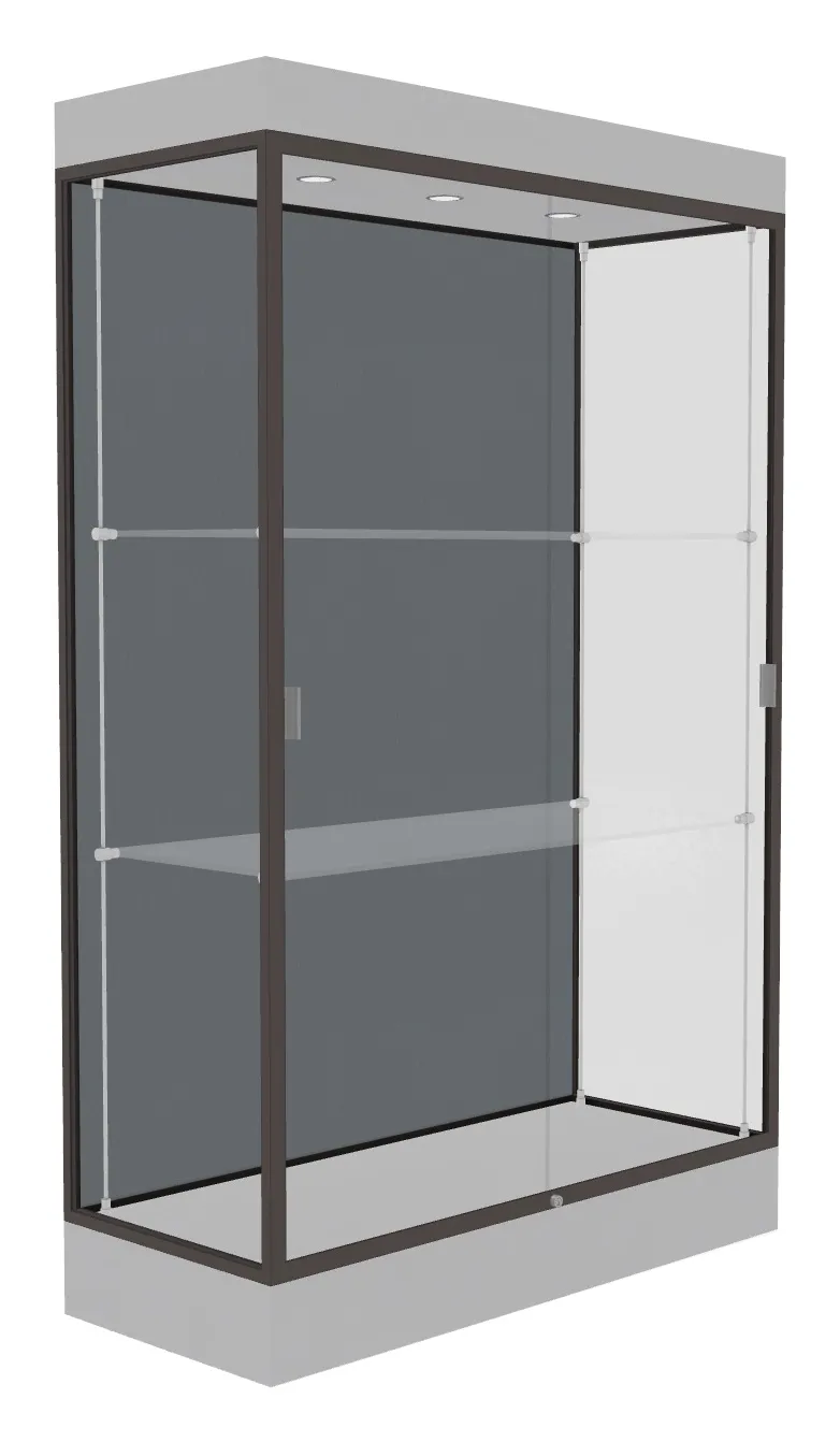 small trophy display case with led lighting 48 x 76 11