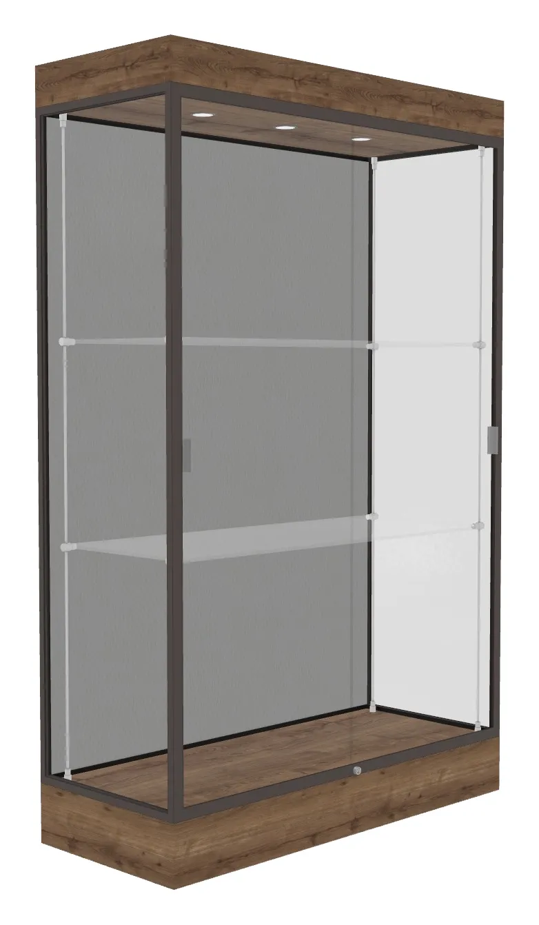 small trophy display case with led lighting 48 x 76 26