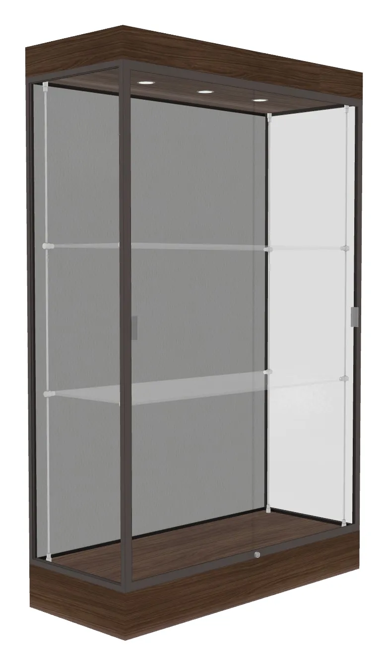 small trophy display case with led lighting 48 x 76 28