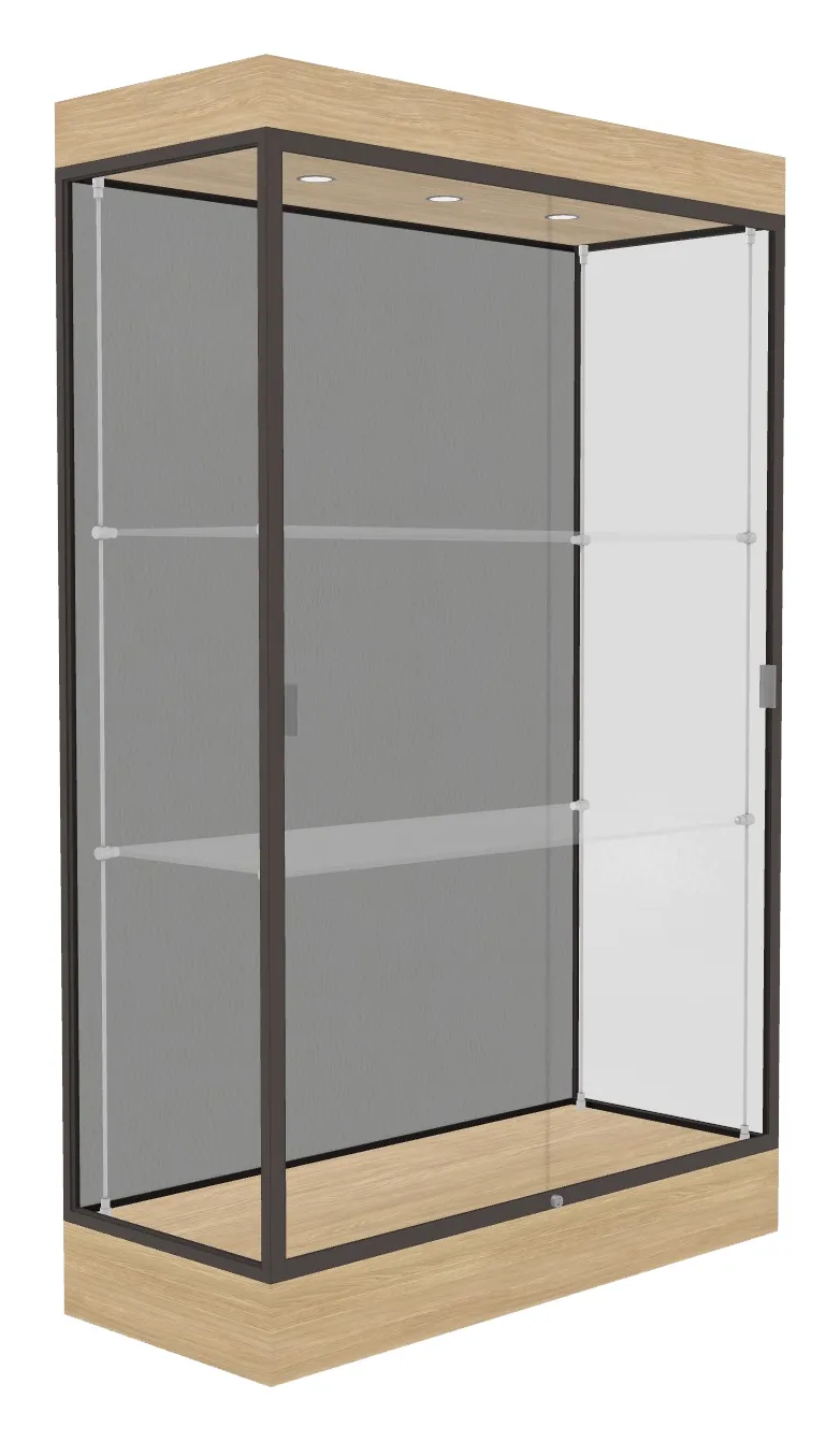 small trophy display case with led lighting 48 x 76 22