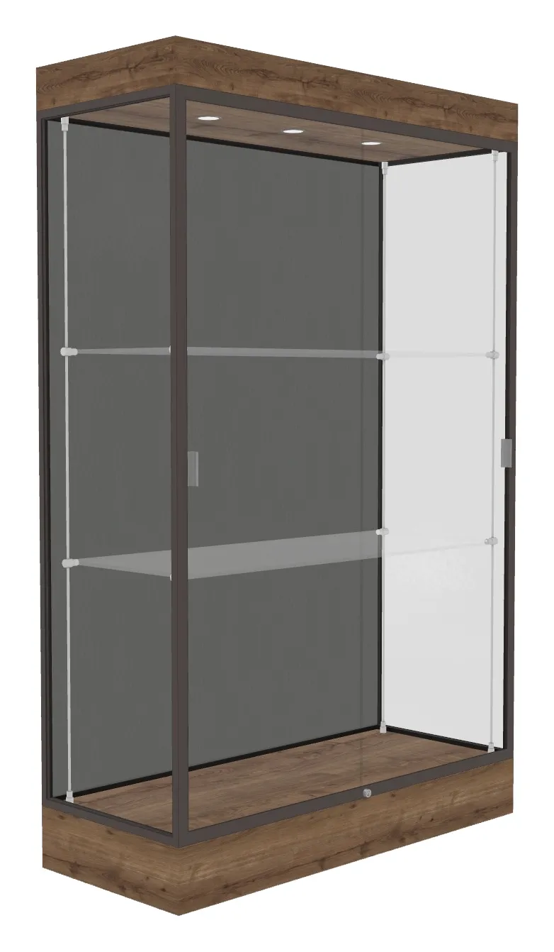 small trophy display case with led lighting 48 x 76 33