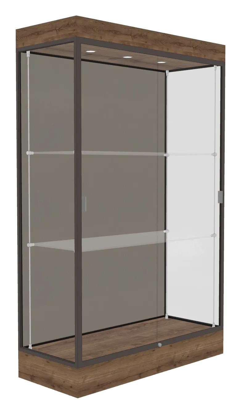 small trophy display case with led lighting 48 x 76 19