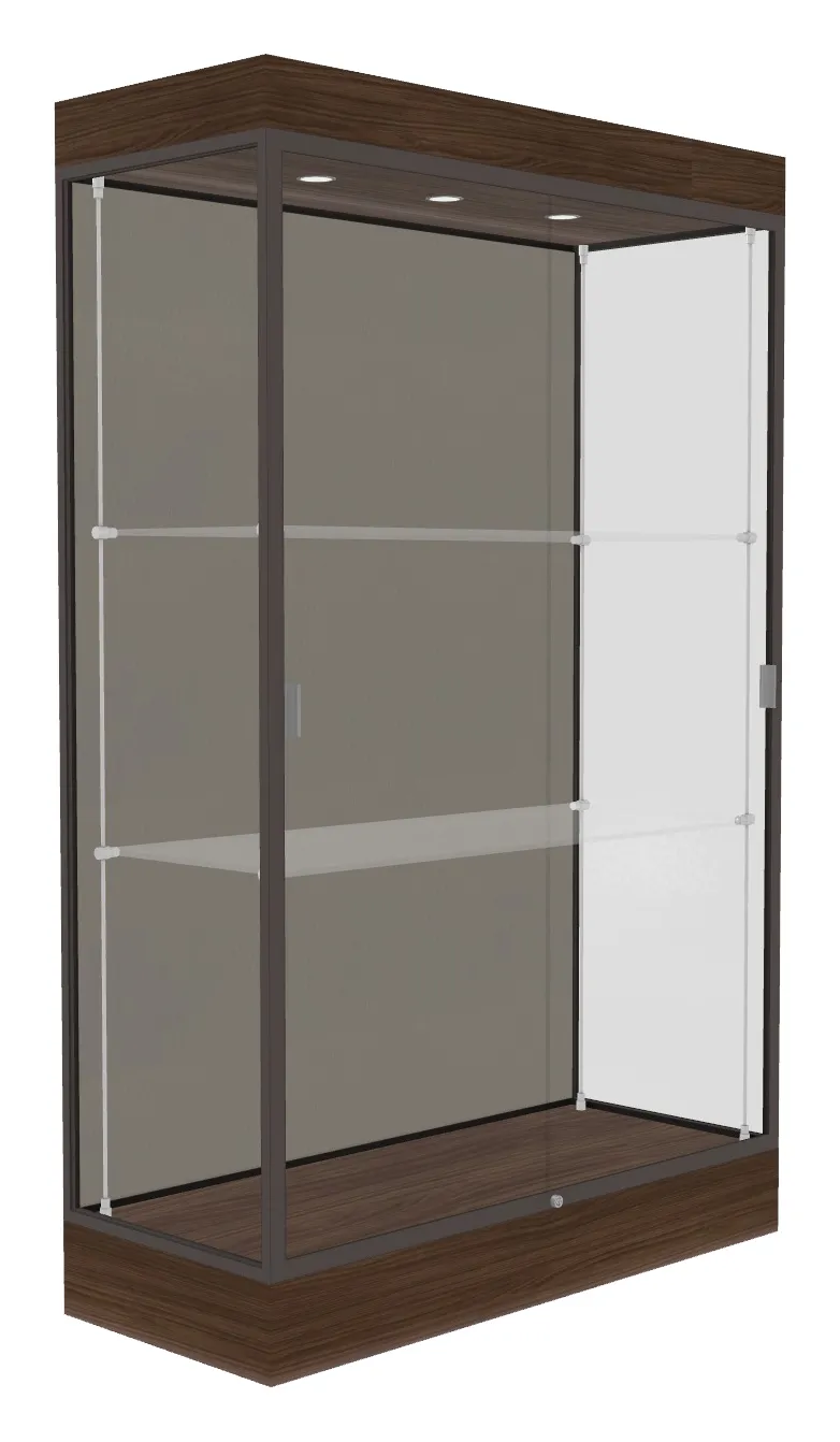 small trophy display case with led lighting 48 x 76 21