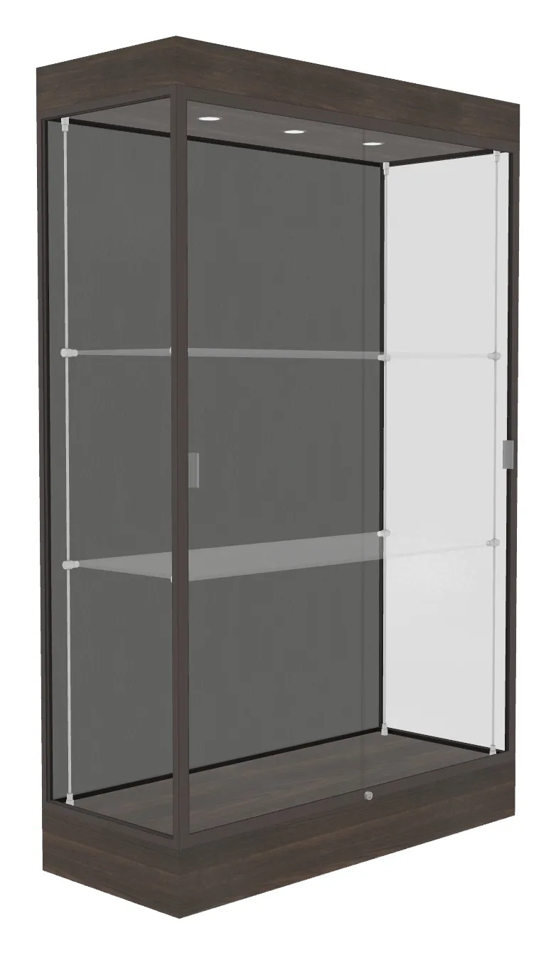 small trophy display case with led lighting 48 x 76 31