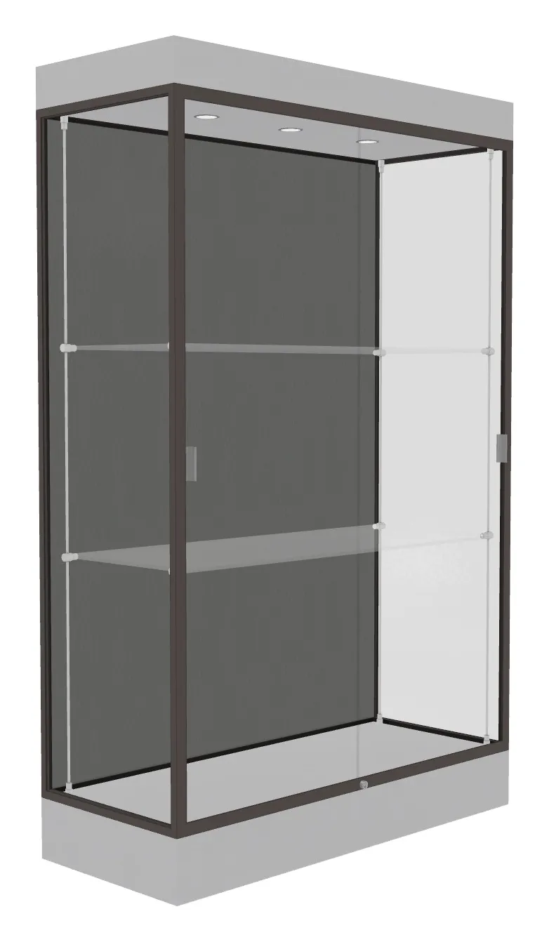small trophy display case with led lighting 48 x 76 32