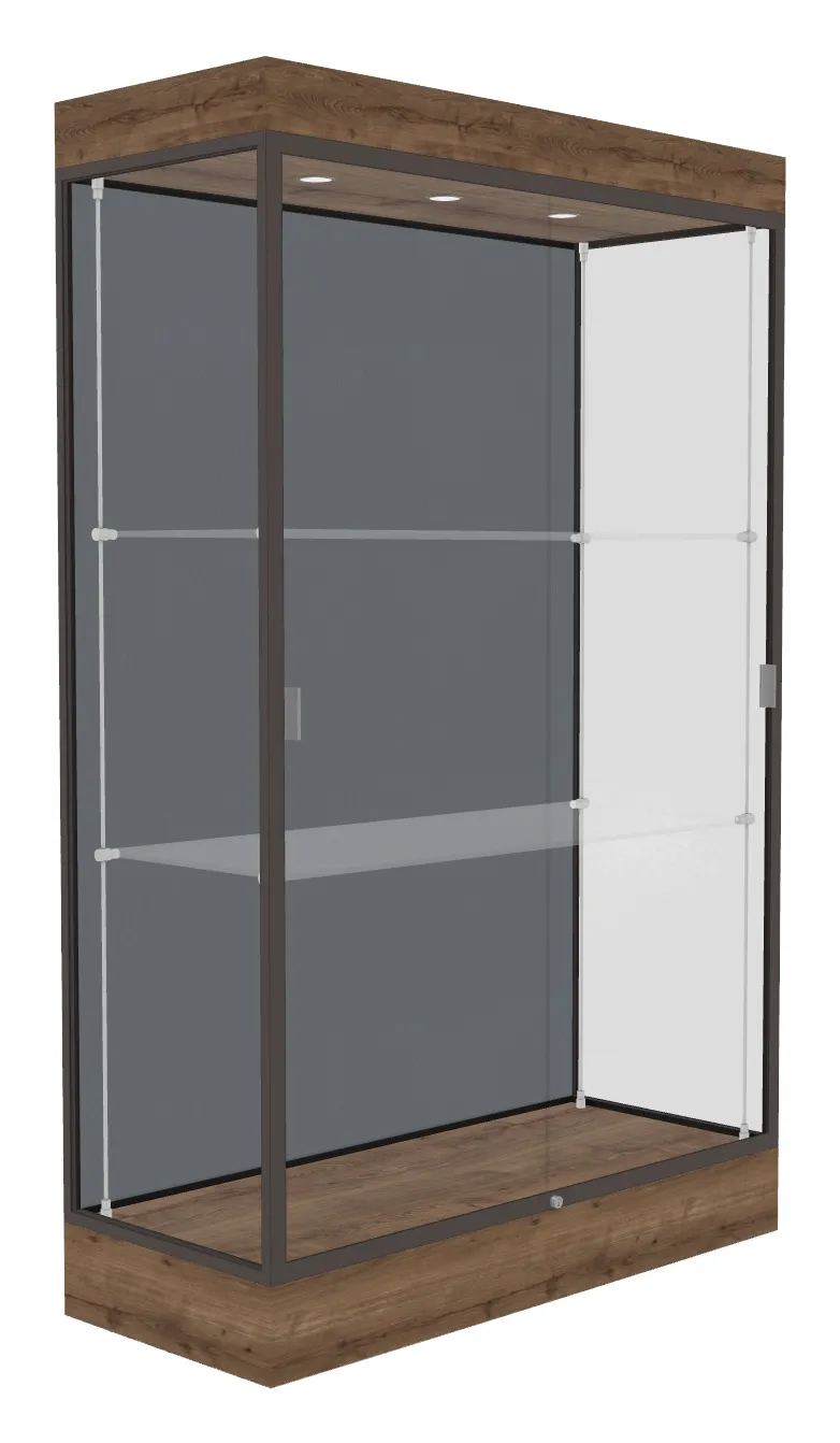 small trophy display case with led lighting 48 x 76 12