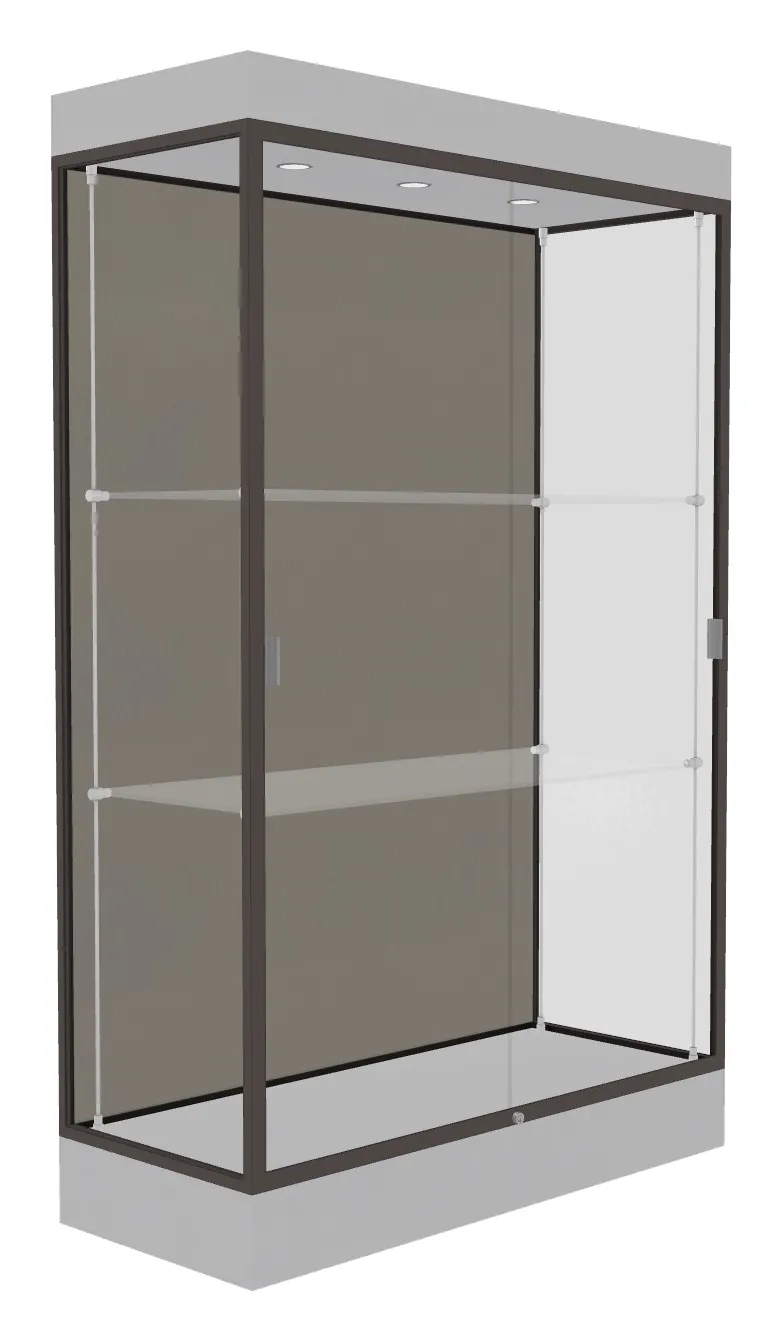 small trophy display case with led lighting 48 x 76 18