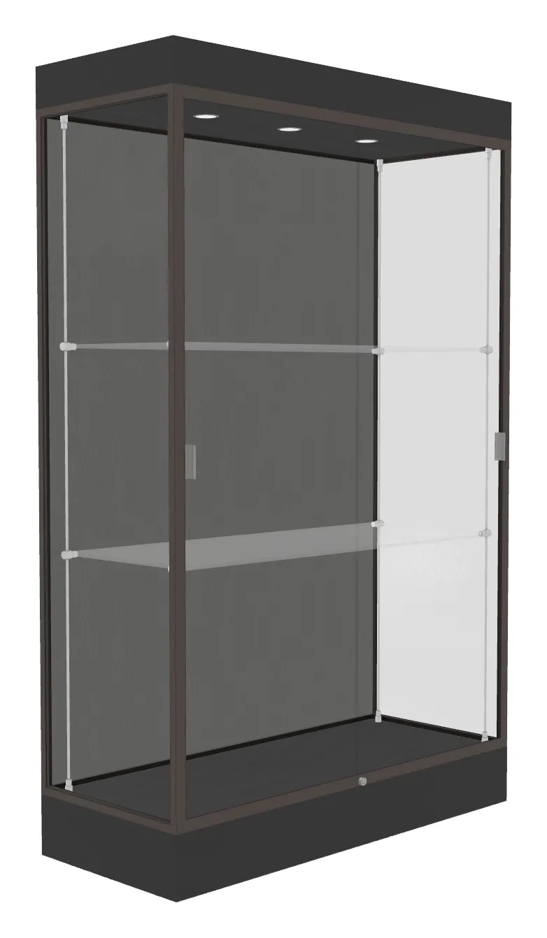 small trophy display case with led lighting 48 x 76 30
