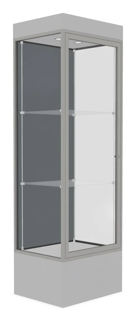 small lighted display case with 12 base 24 x 76 11