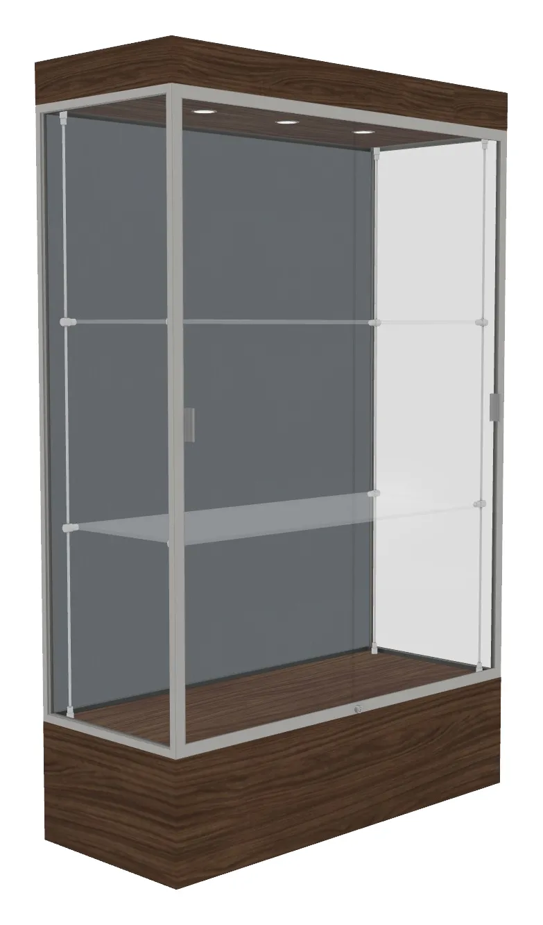 small lighted display case with 12 base 48 x 76 14