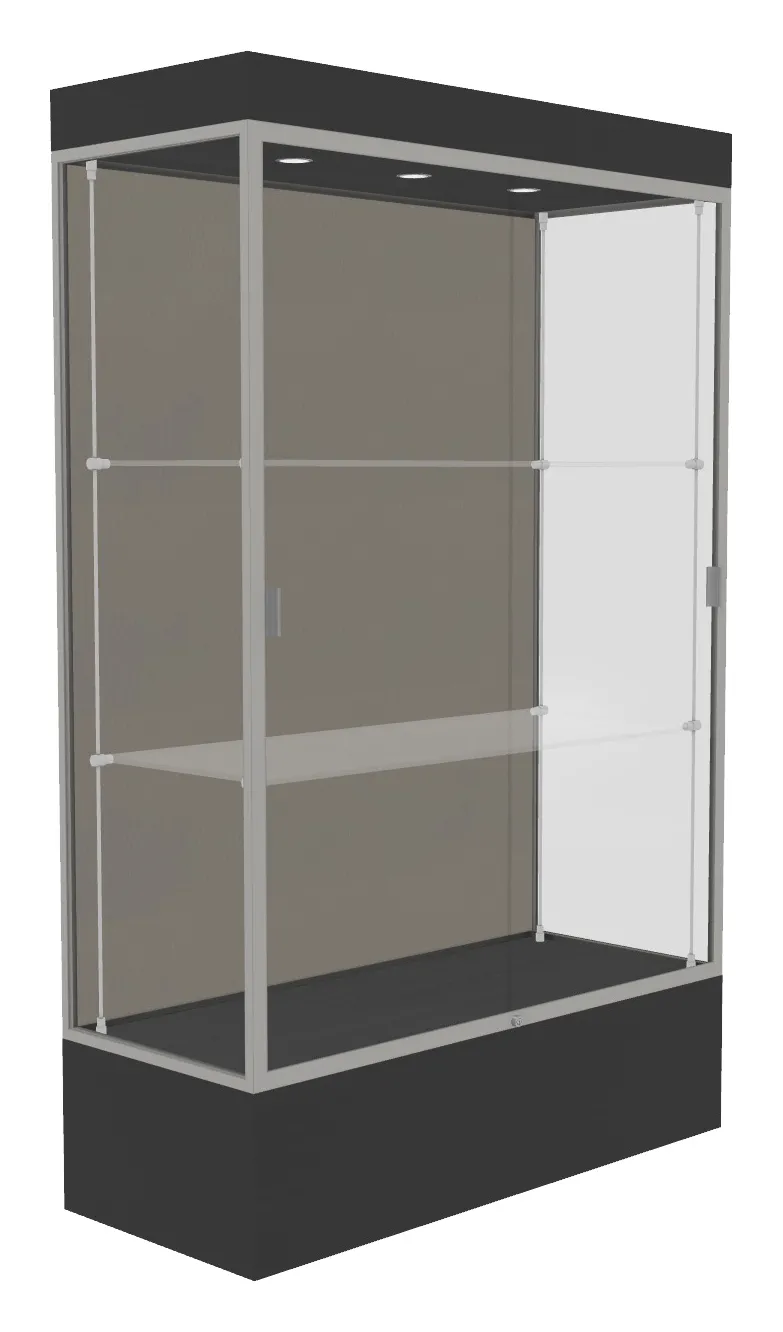 small lighted display case with 12 base 48 x 76 16