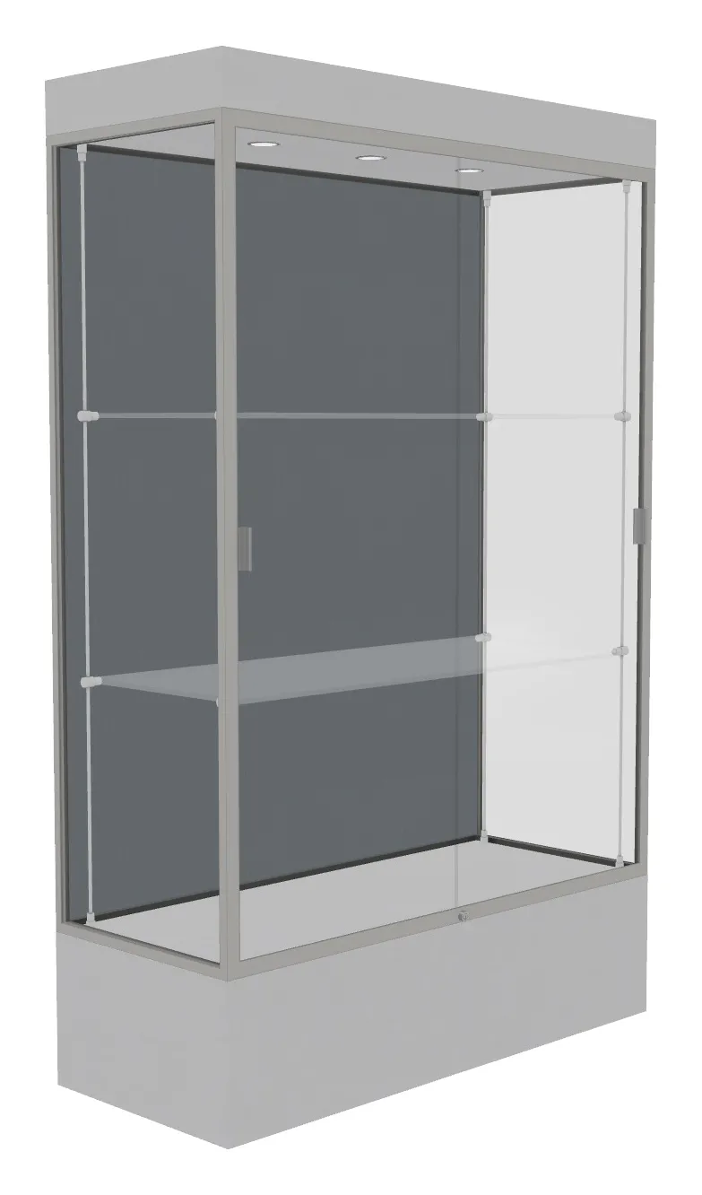 small lighted display case with 12 base 48 x 76 11