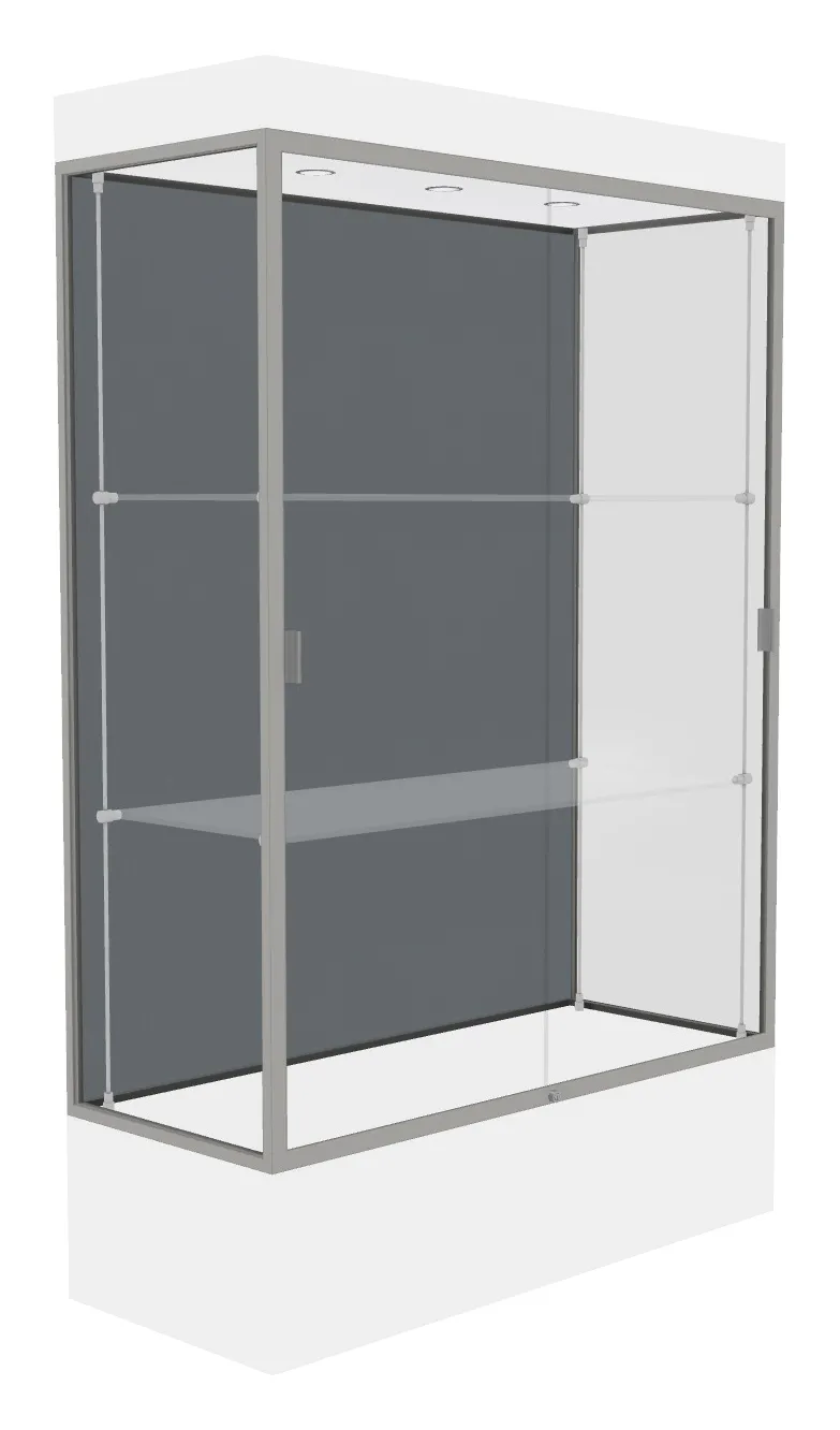 small lighted display case with 12 base 48 x 76 13