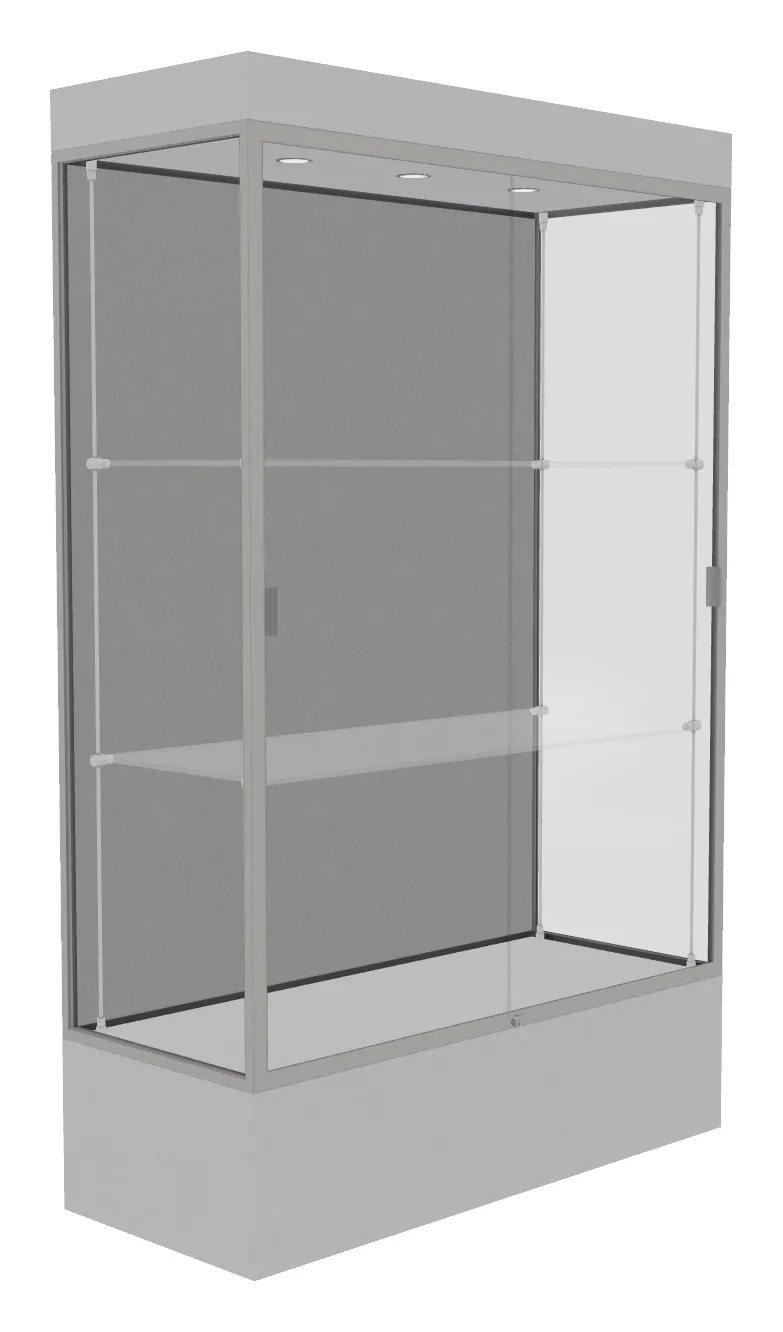 small lighted display case with 12 base 48 x 76 25