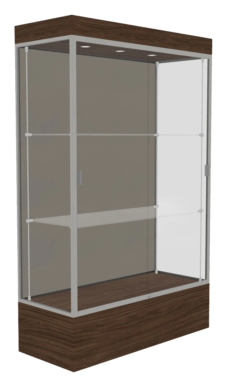 small lighted display case with 12 base 48 x 76 21