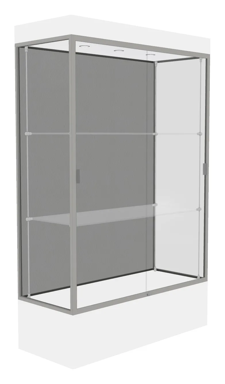 small lighted display case with 12 base 48 x 76 27