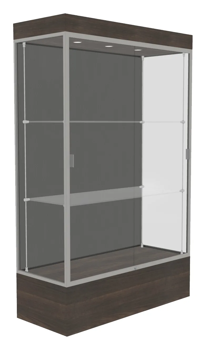 small lighted display case with 12 base 48 x 76 31