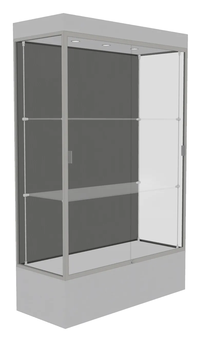 small lighted display case with 12 base 48 x 76 32