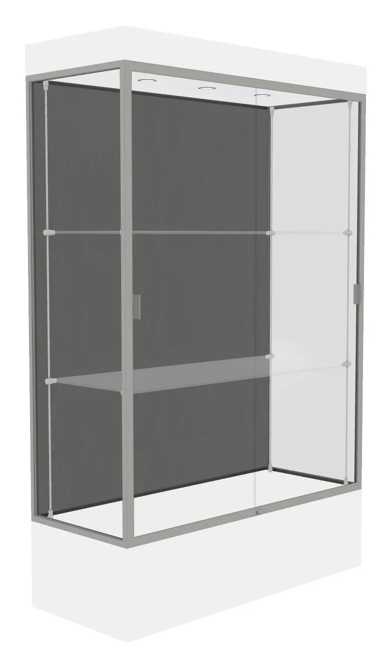 small lighted display case with 12 base 48 x 76 34