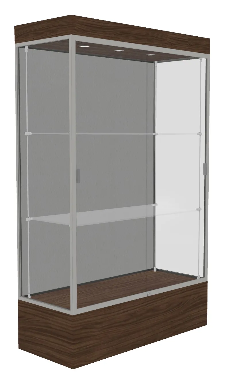 small lighted display case with 12 base 48 x 76 28
