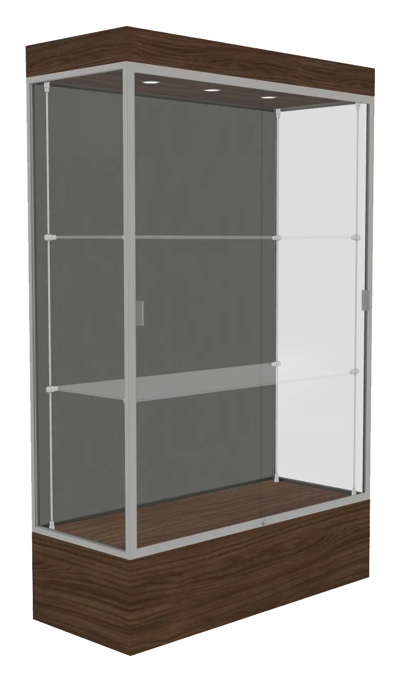 small lighted display case with 12 base 48 x 76 35