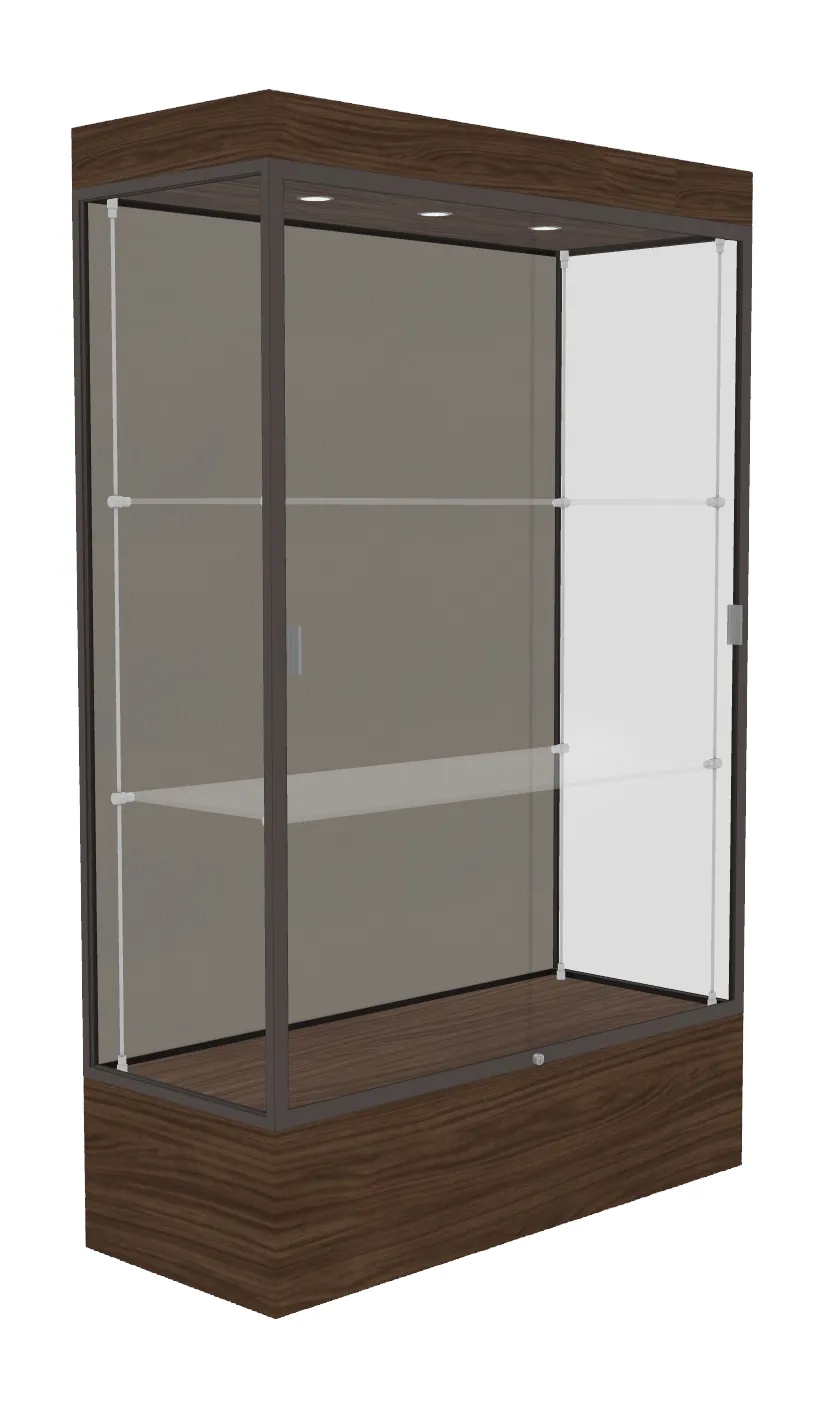 small lighted display case with 12 base 48 x 76 21