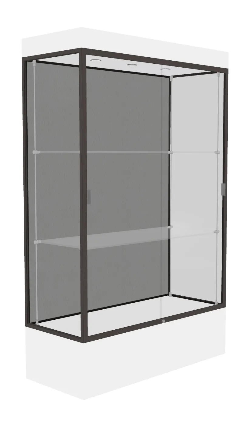 small lighted display case with 12 base 48 x 76 27