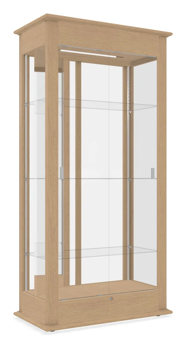 Mirrored Display Case with LED Lighting - 36