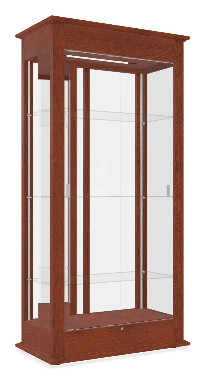 Mirrored Display Case with LED Lighting - 36