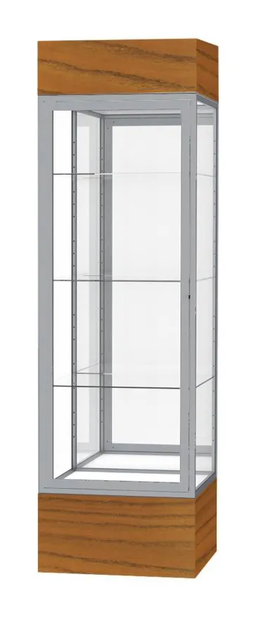 small museum display case with led lights 24 x 80 12