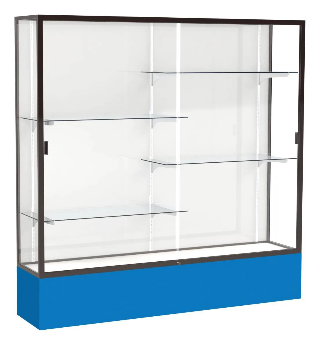 small large glass display case 72 x 72 18