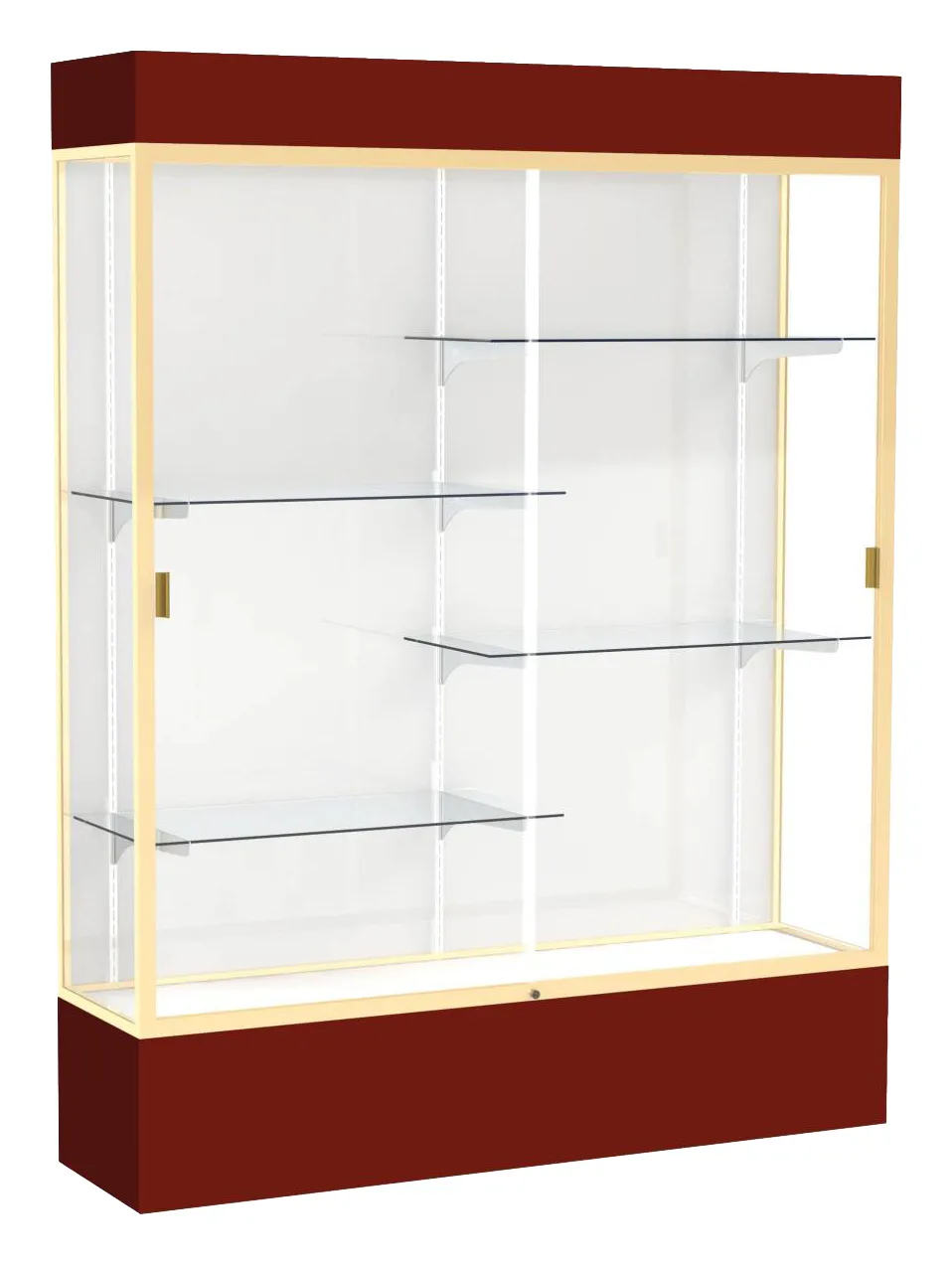 small tall glass display case with lights 60 x 80 13