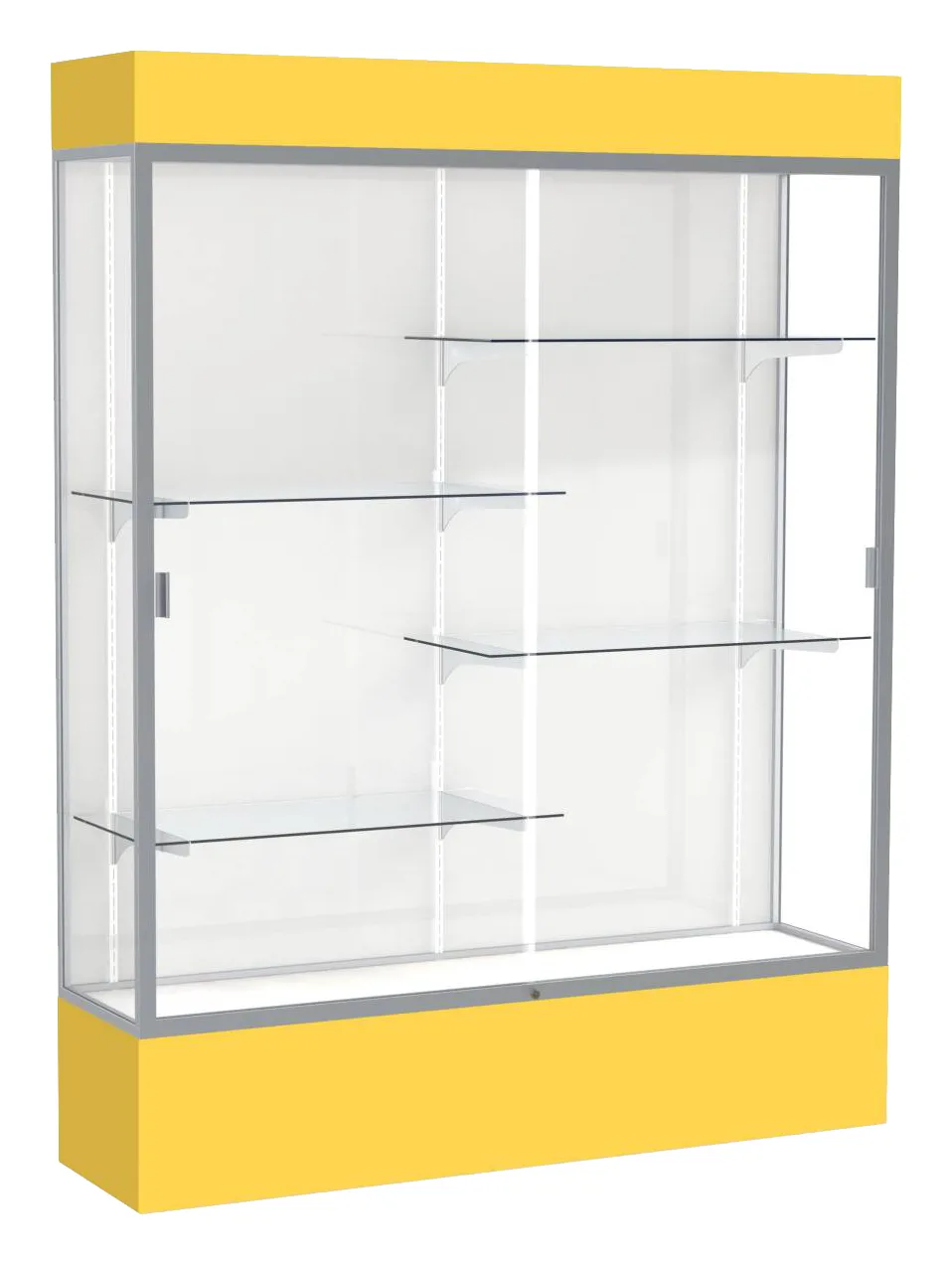 small tall glass display case with lights 60 x 80 20