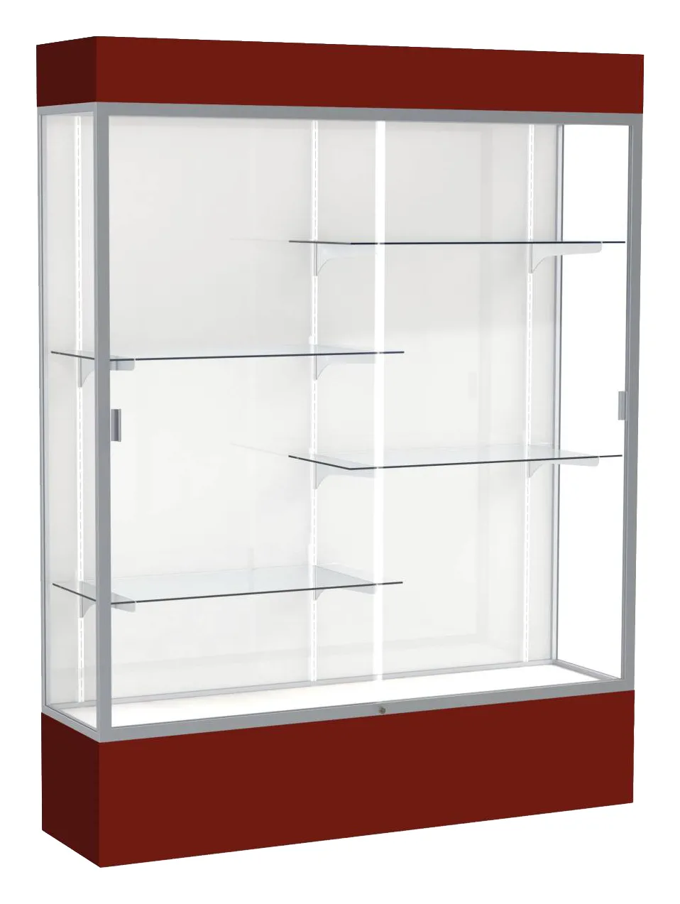 small tall glass display case with lights 60 x 80 22