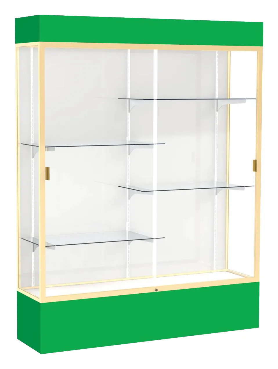 small tall glass display case with lights 60 x 80 12