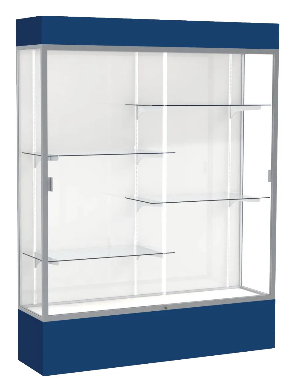 small tall glass display case with lights 60 x 80 23