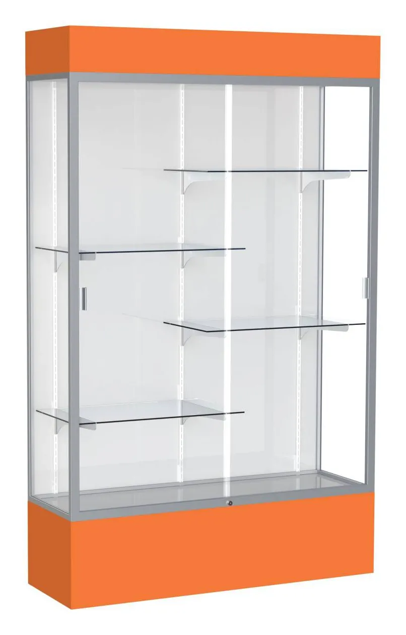 small glass display case with lights 48 x 80 24