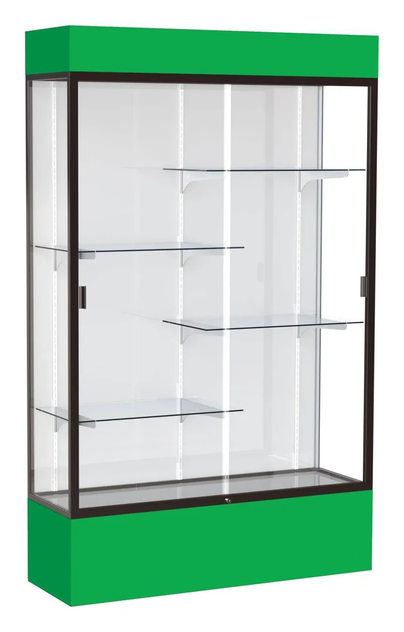 small glass display case with lights 48 x 80 12