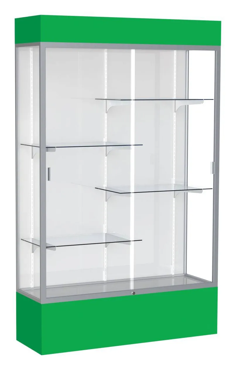 small glass display case with lights 48 x 80 21
