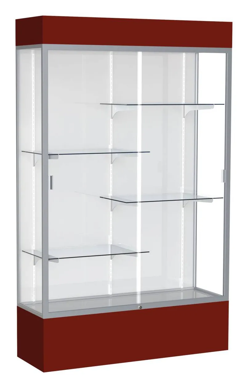 small glass display case with lights 48 x 80 22